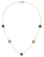 Колье из золота c ониксом и перламутром