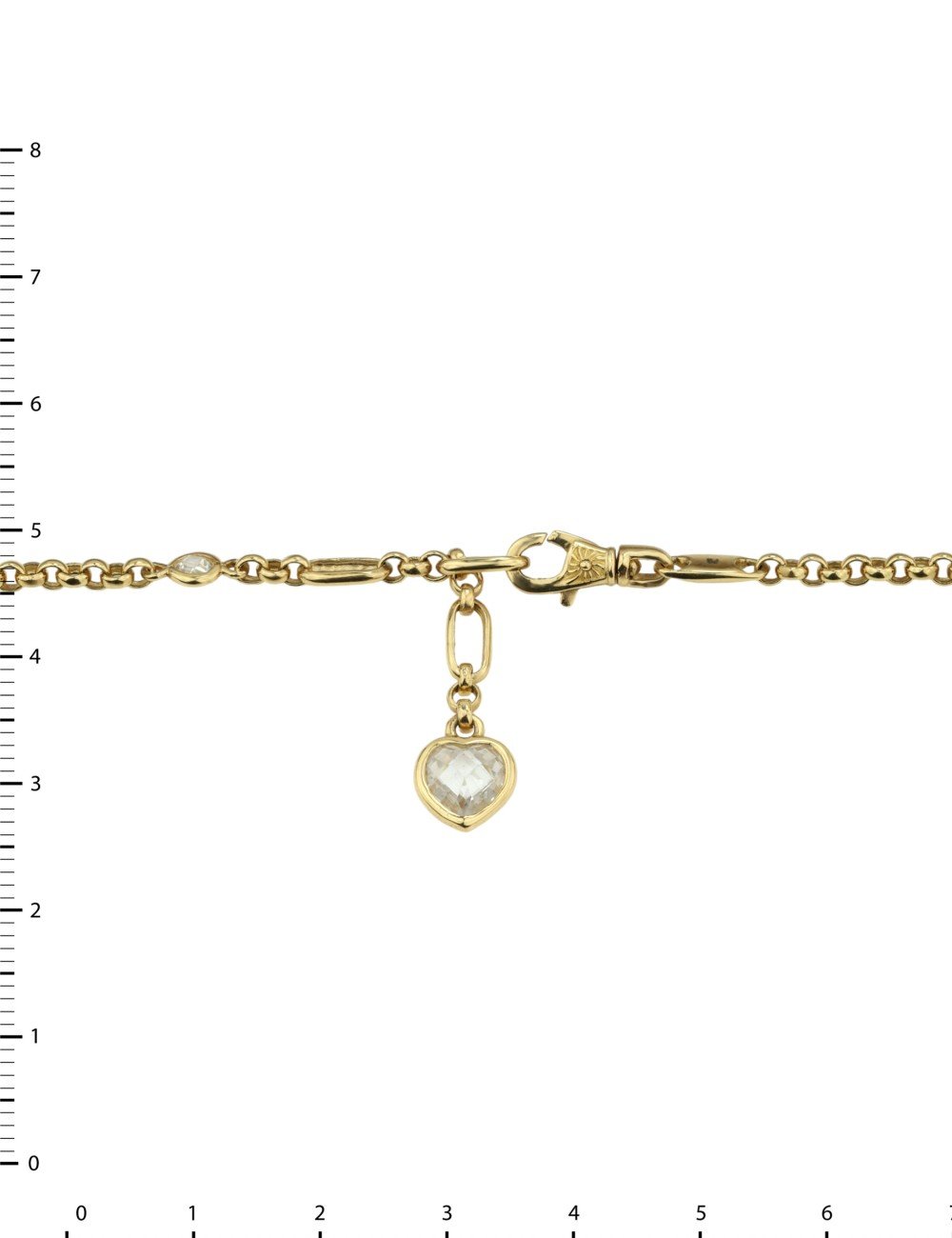 Браслет из лимонного золота c фианитом