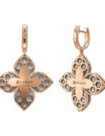 Серьги из золота c бриллиантами и перламутром