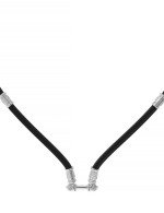 Шнурок шёлковый из белого золота c шёлковым шнурком