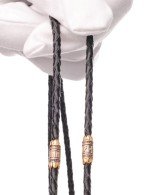 Гайтан из золота c кожаным шнурком