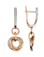 Серьги из золота c бриллиантами