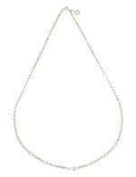 Цепь из белого золота c фианитом