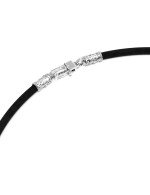 Шнурок шёлковый из белого золота c шёлковым шнурком