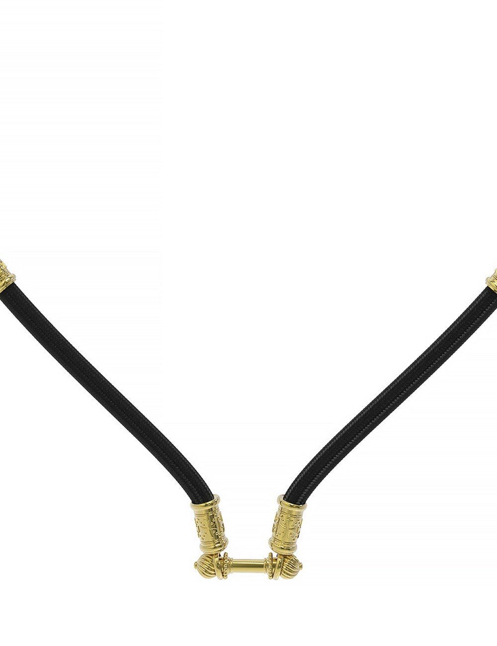 Шнурок шёлковый из лимонного золота c шёлковым шнурком