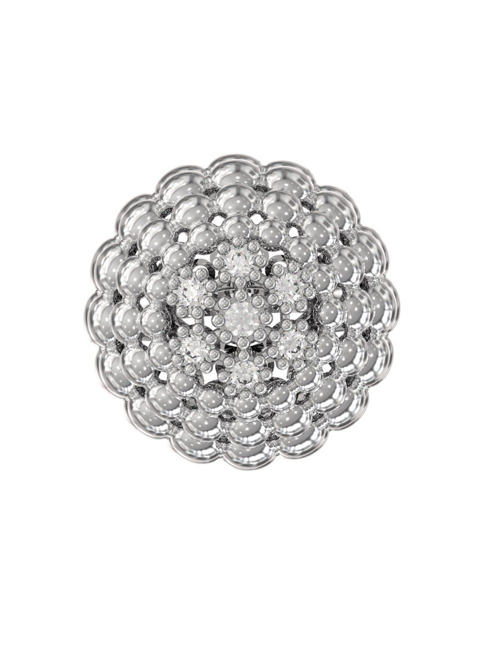 Кольцо из белого золота c бриллиантами