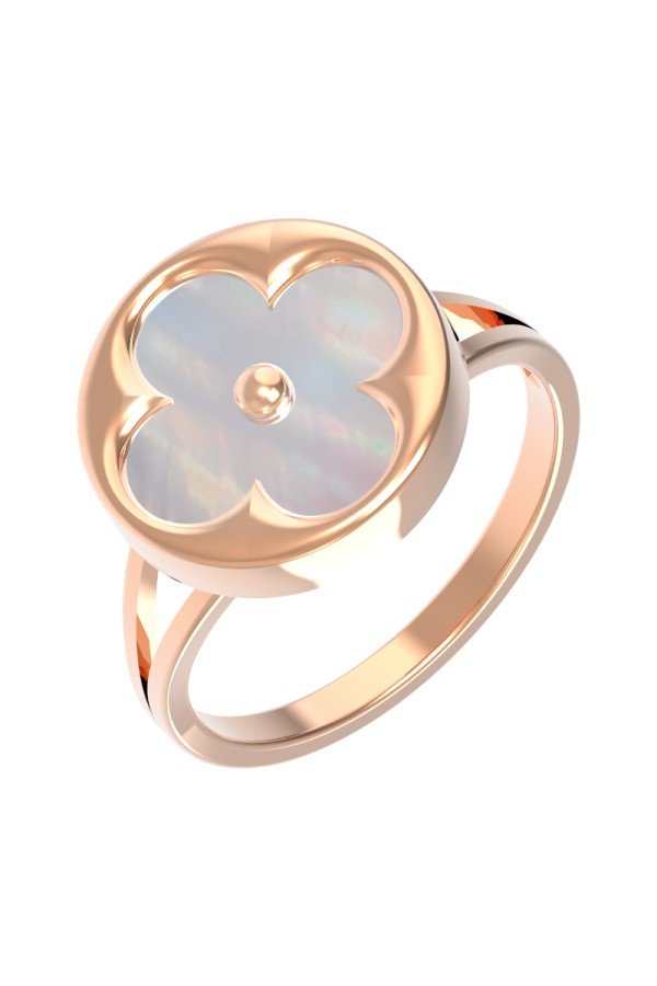 Кольцо из золота c перламутром