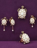 Кольцо из золота c эмалью и бивнем мамонта