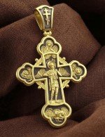 Крест из лимонного золота