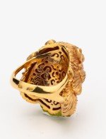 Кольцо из золота c эмалью