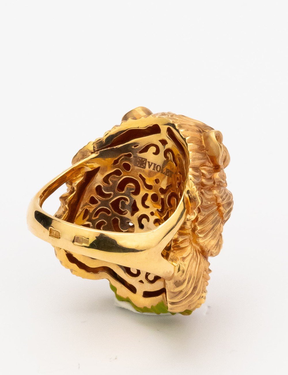 Кольцо из золота c эмалью