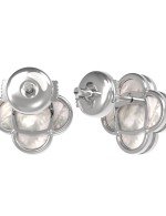 Серьги из белого золота c перламутром