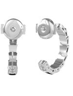 Серьги из белого золота c бриллиантами и ониксом