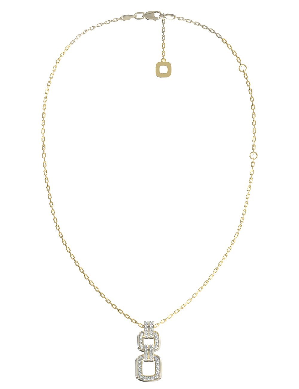 Колье из лимонного золота c бриллиантами