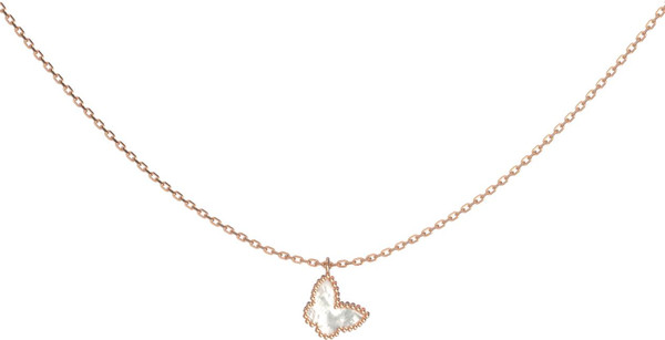 Колье из красного золота 585 пробы c перламутром