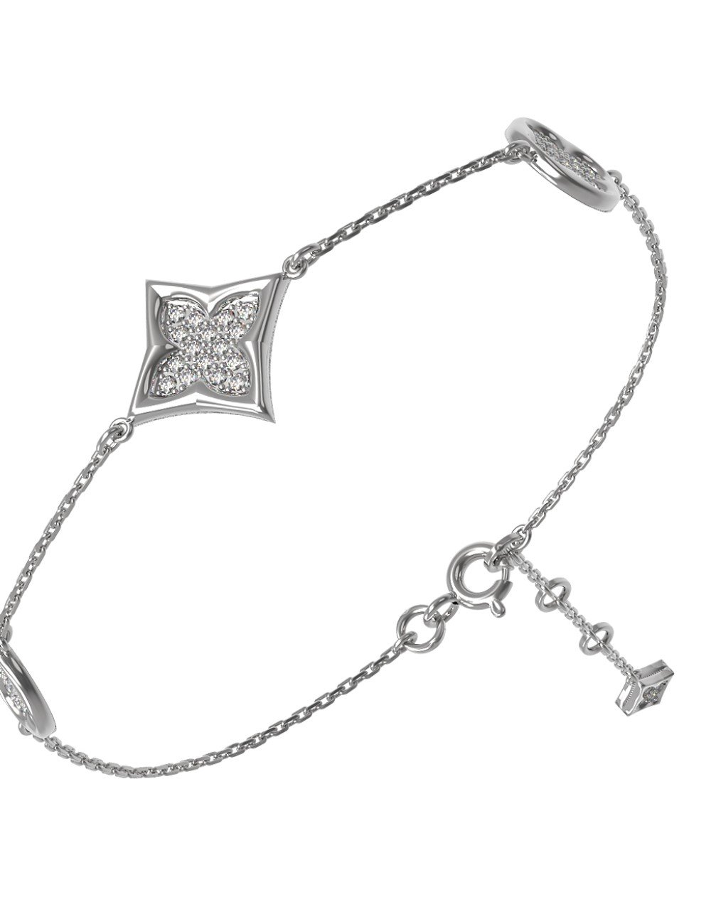 Браслет из белого золота c бриллиантами