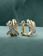 Серьги из лимонного золота c бриллиантами