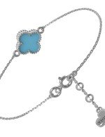 Браслет из белого золота c бирюзой