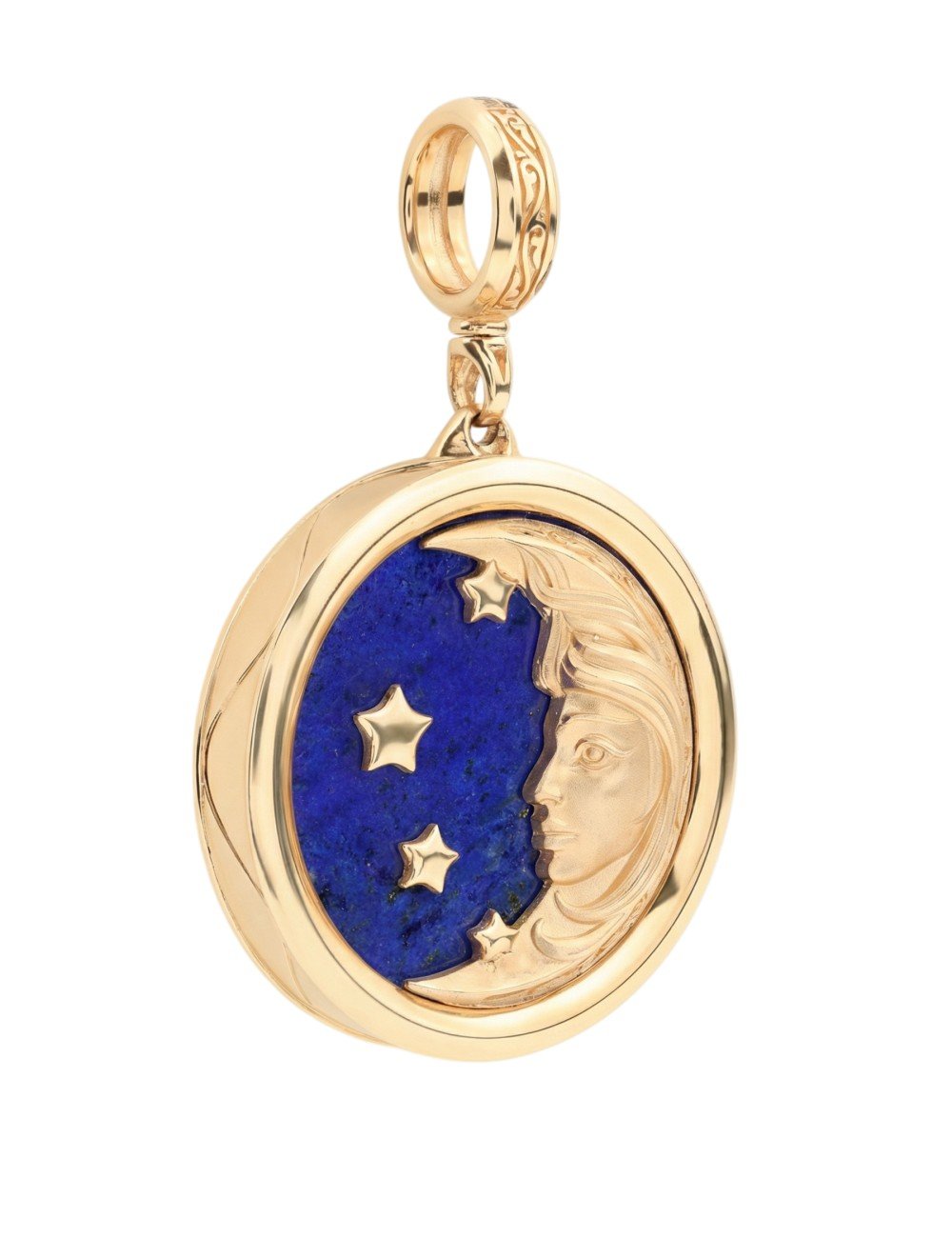 Подвеска из золота c бирюзой и лазуритом