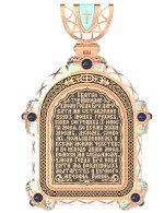 Образок из золота c эмалью, иконописью и темперой