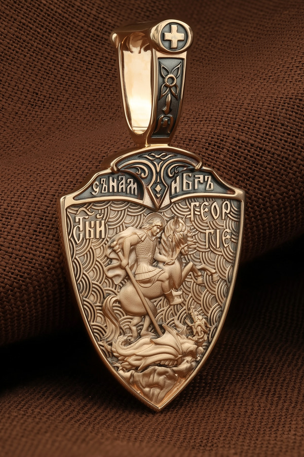 Нательная икона из красного золота 585 пробы
