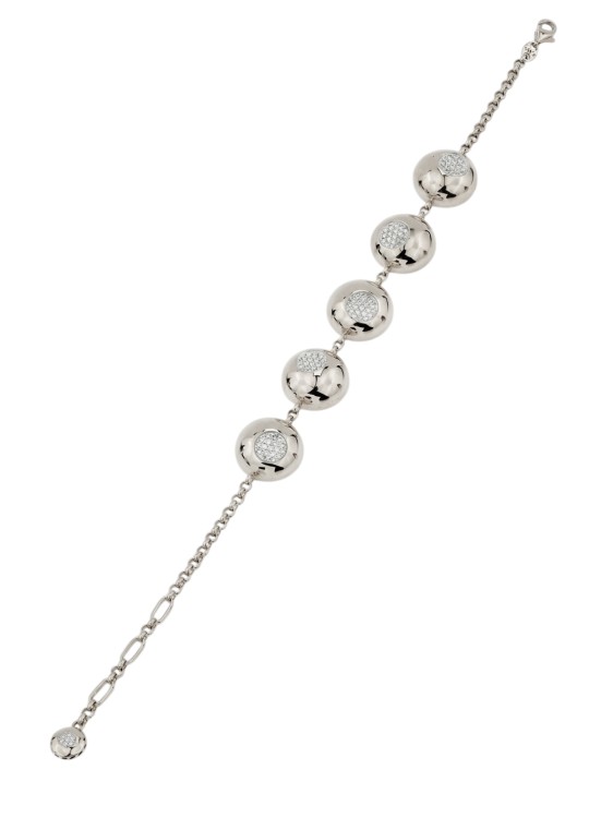 Браслет из белого золота 585 пробы c бриллиантами