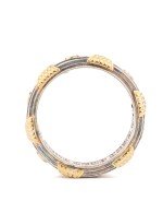 Кольцо из серебра и золота c рубином