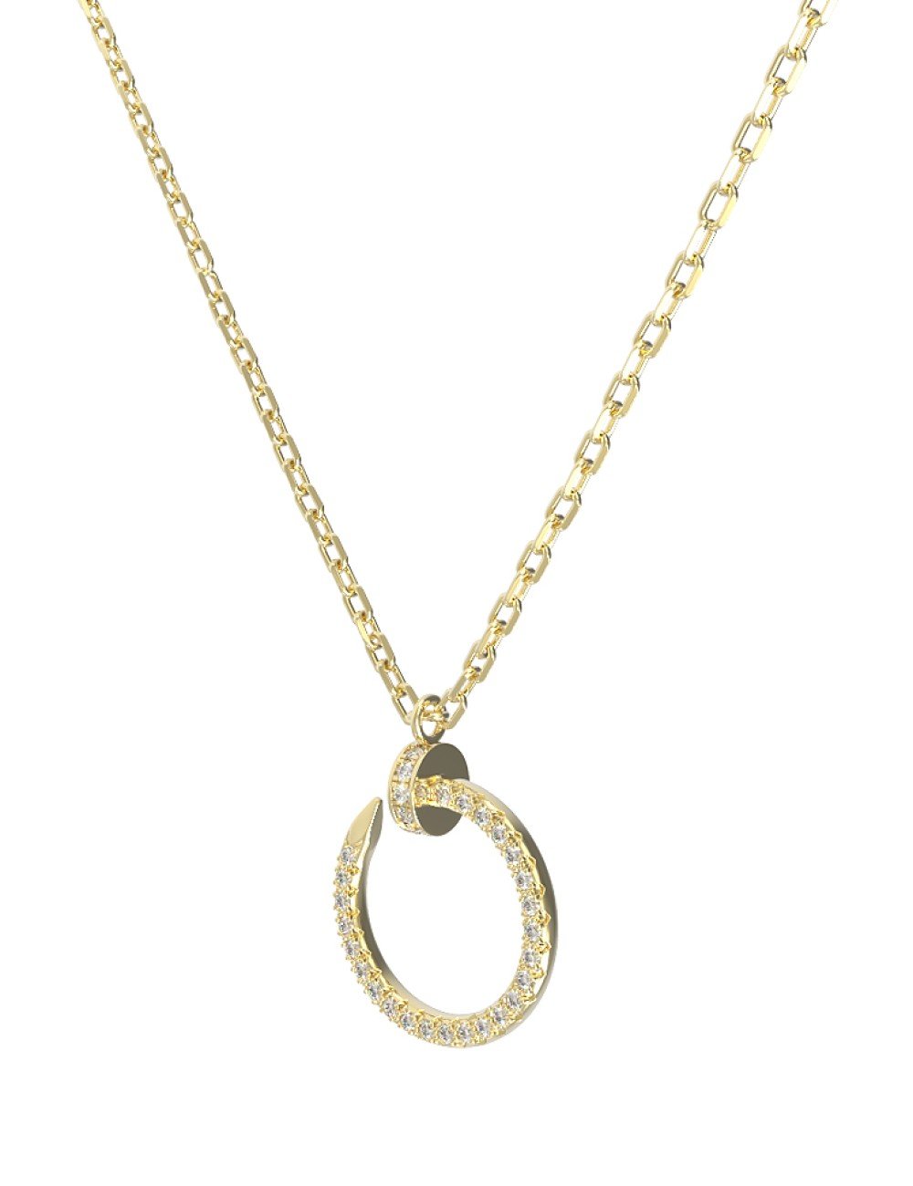 Колье из лимонного золота c бриллиантами