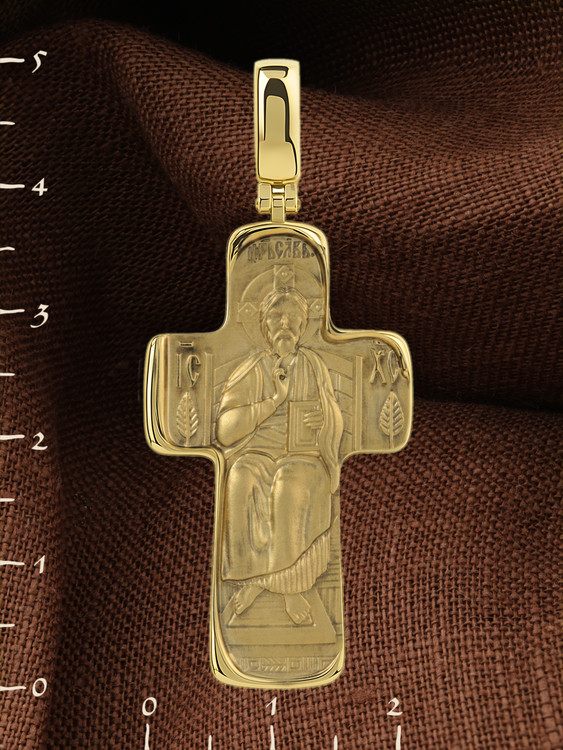 Крест из лимонного золота 585 пробы