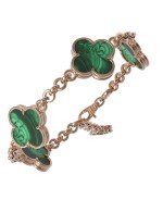 Браслет из золота c малахитом