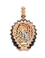 Подвеска из золота c эмалью и ониксом