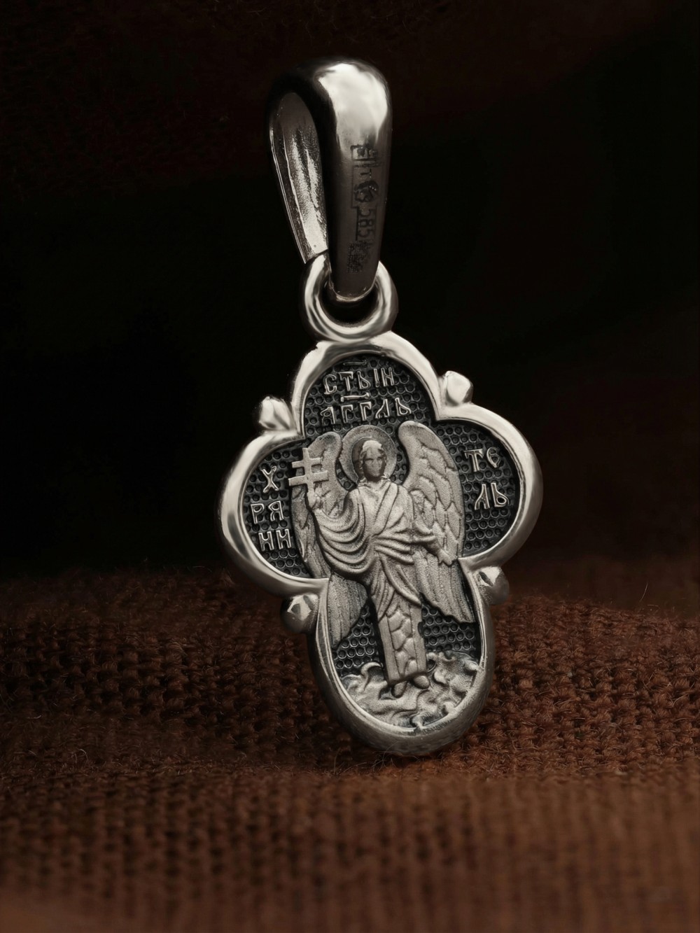 Крест из белого золота 585 пробы