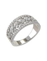 Кольцо из белого золота c бриллиантами