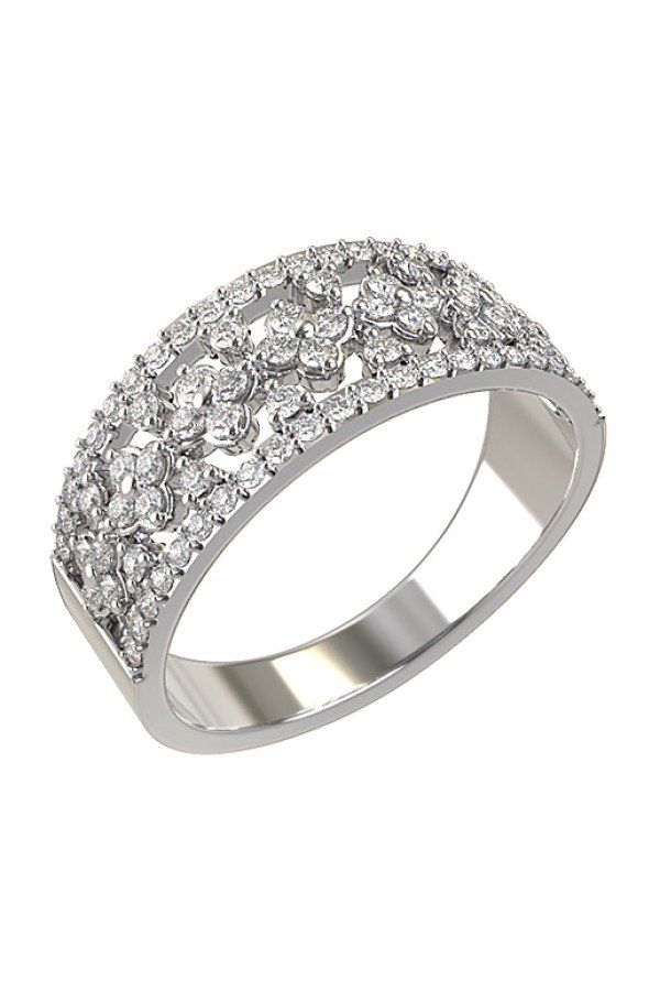 Кольцо из белого золота c бриллиантами