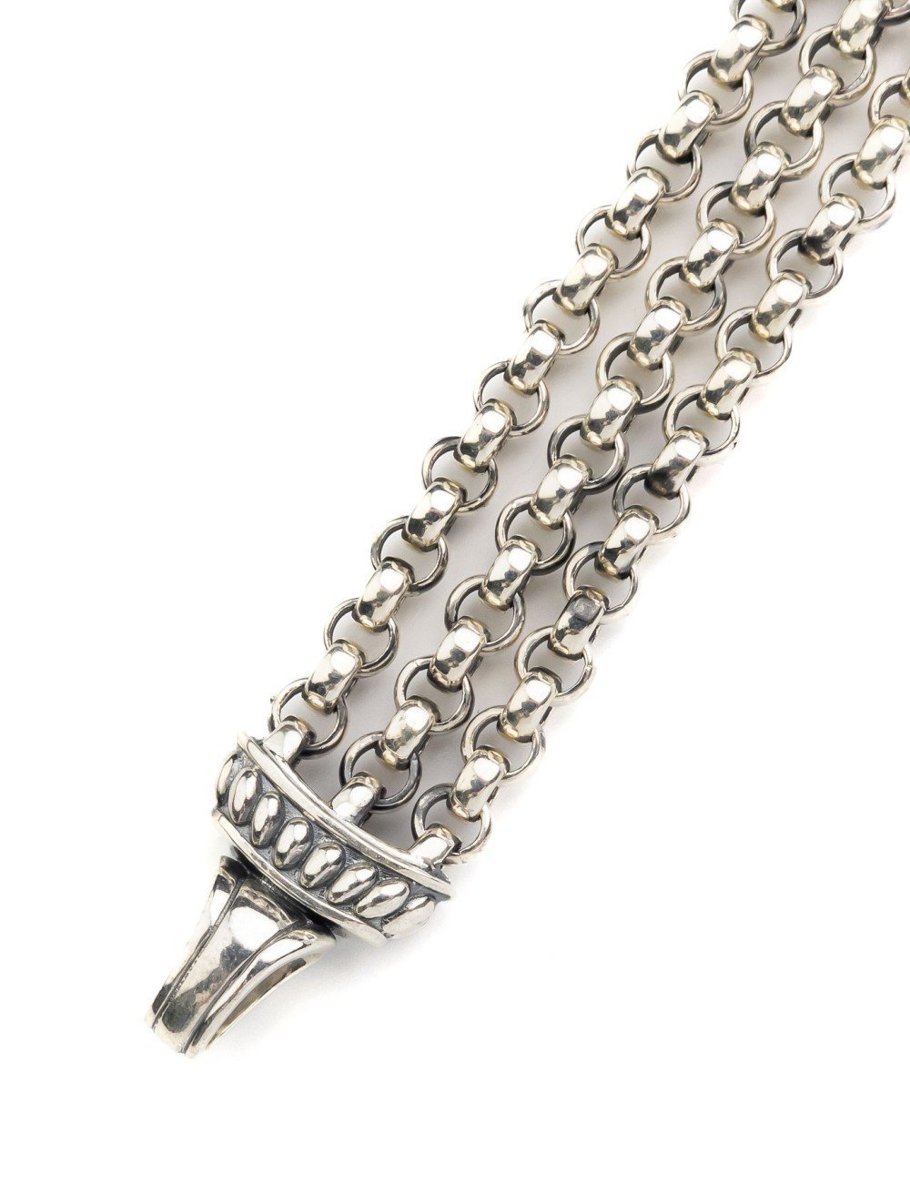 Браслет из серебра и золота c ониксом и рубином