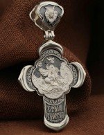 Крест из белого золота