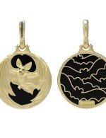 Подвеска из лимонного золота c эмалью и ониксом