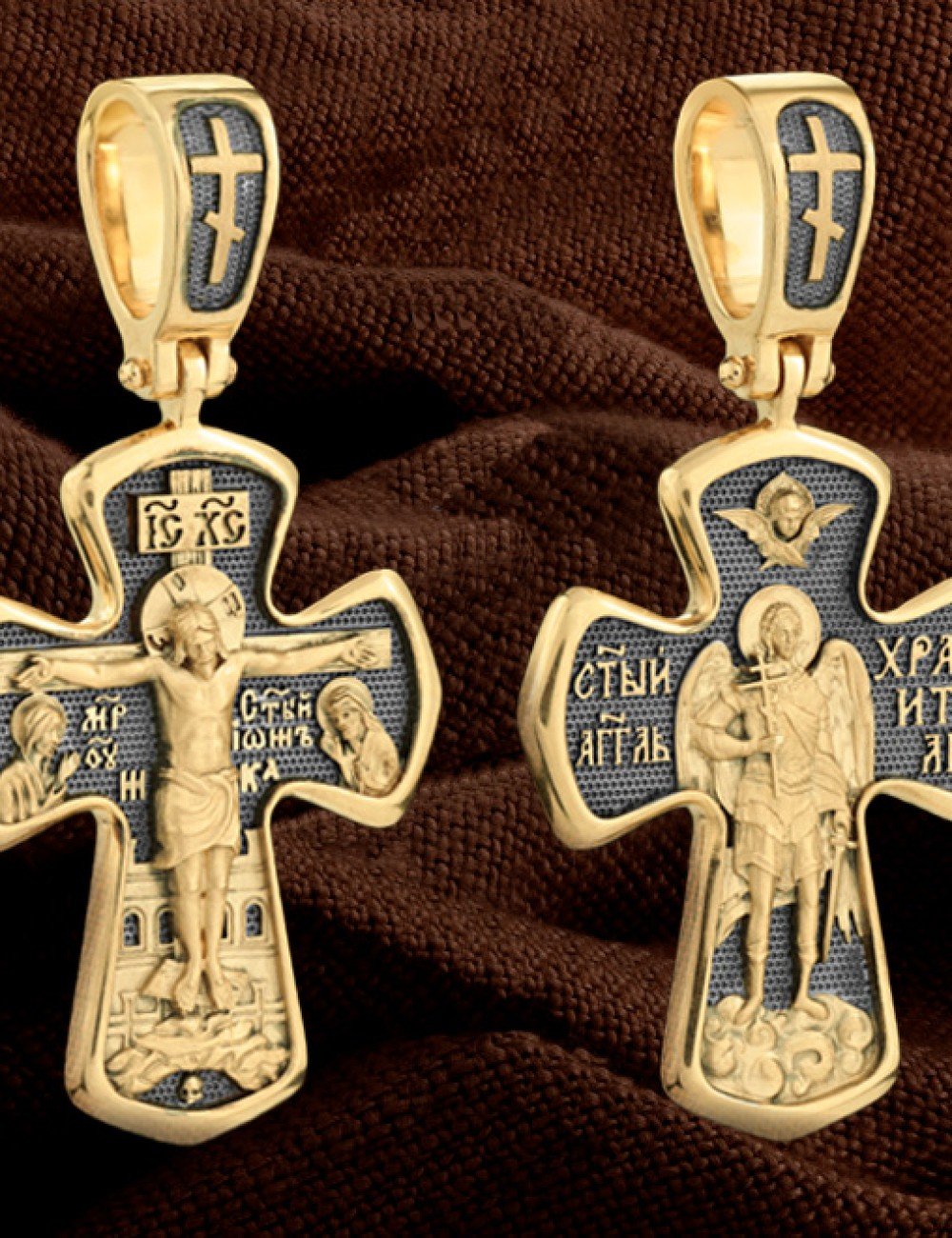 Крест из лимонного золота