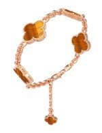 Браслет из золота c тигровым глазом