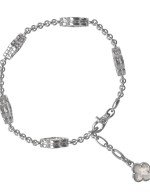 Браслет из белого золота c перламутром