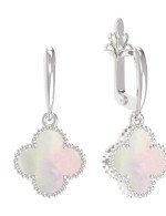 Серьги из белого золота c перламутром