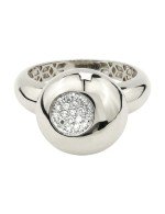 Кольцо из белого золота c бриллиантами