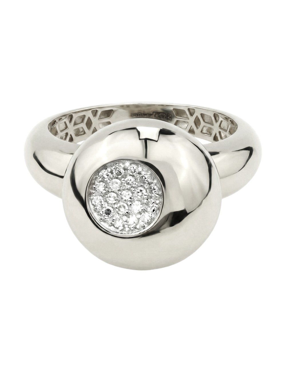 Кольцо из белого золота c бриллиантами