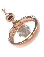 Кольцо из золота c ониксом и перламутром