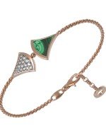 Браслет из золота c бриллиантами и малахитом