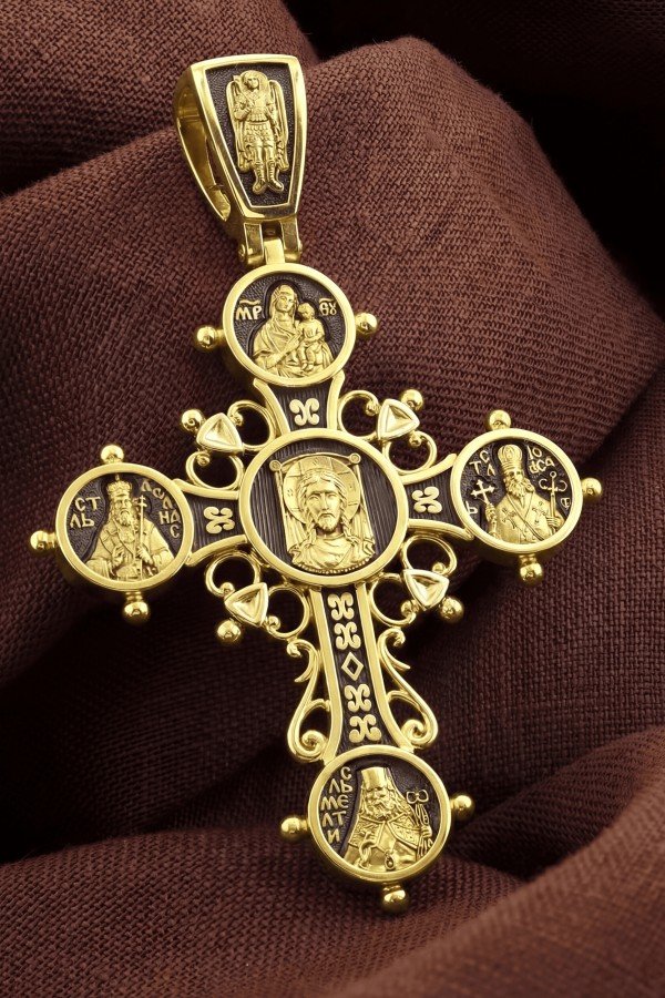 Крест из лимонного золота