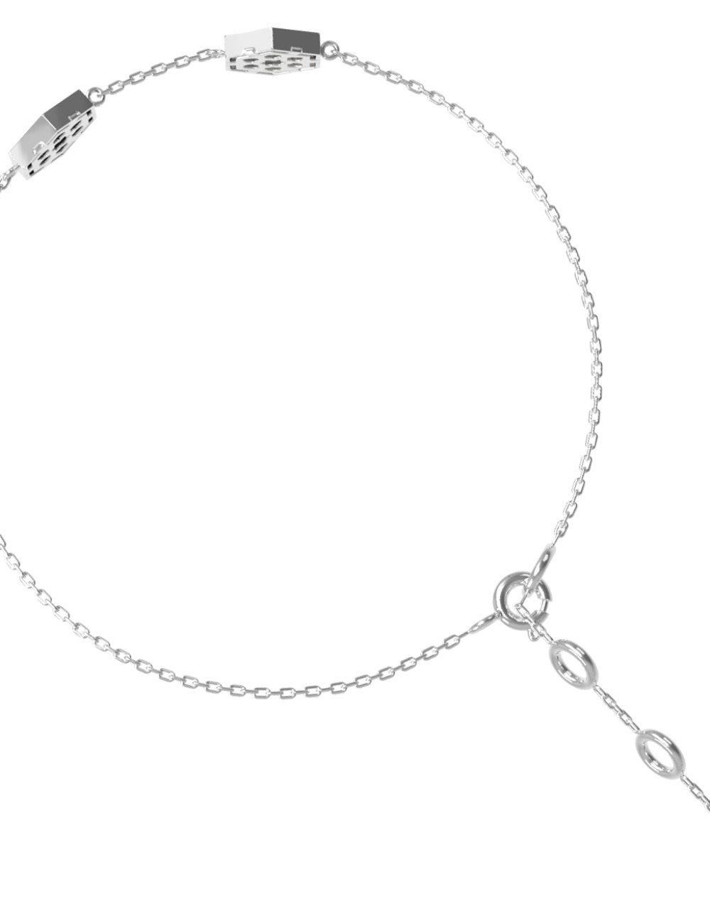 Браслет из белого золота c ониксом и перламутром