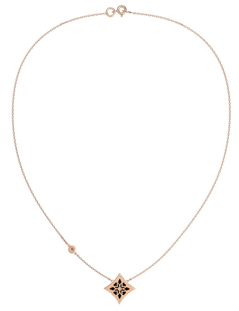 Колье из золота c бриллиантами и ониксом