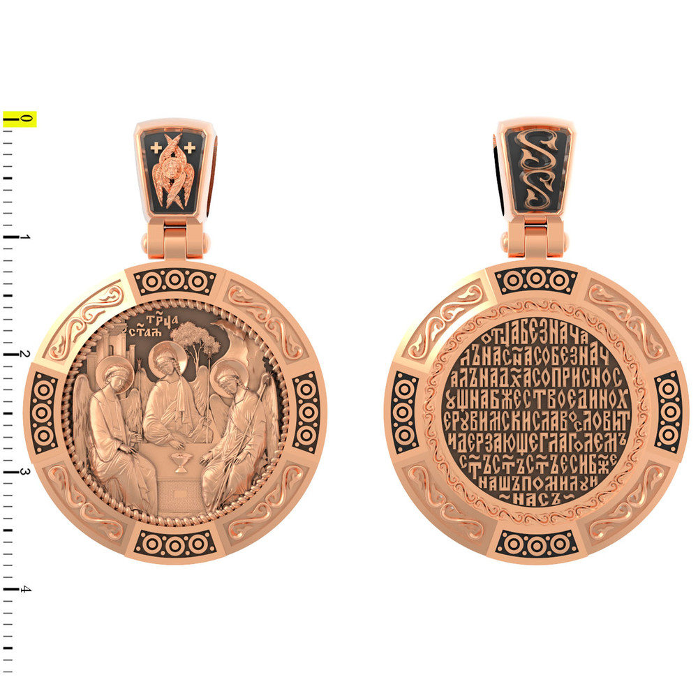 Нательная икона из красного золота 585 пробы