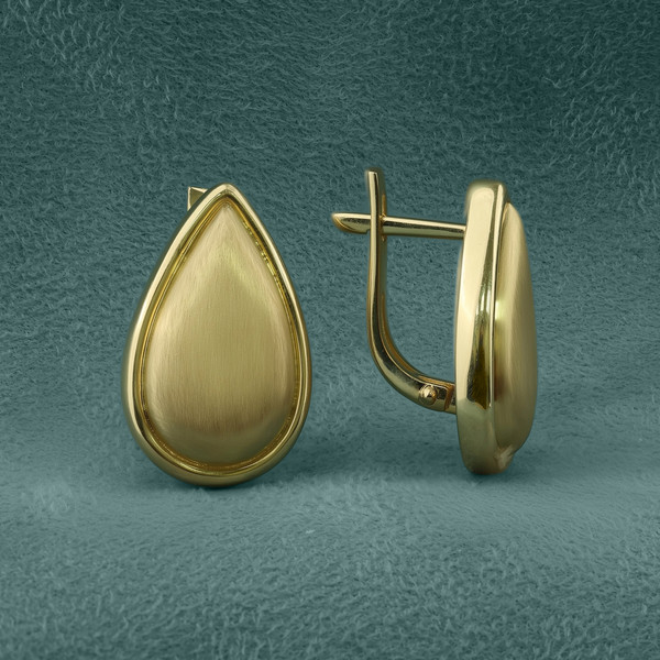 Серьги из лимонного золота 585 пробы